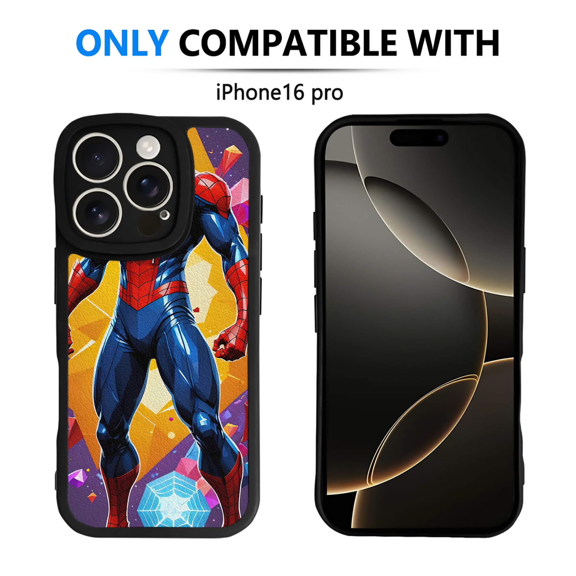 Spider Man スパイダーマン 【iPhone 16シリーズ対応】シリコンスマホケース（レザー調） 材質：シリコン